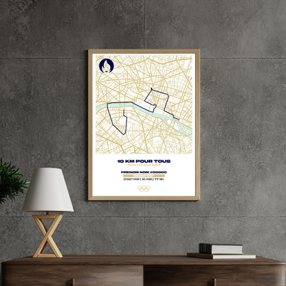 Affiche personnalisée 10KM pour tous JO Paris 2024