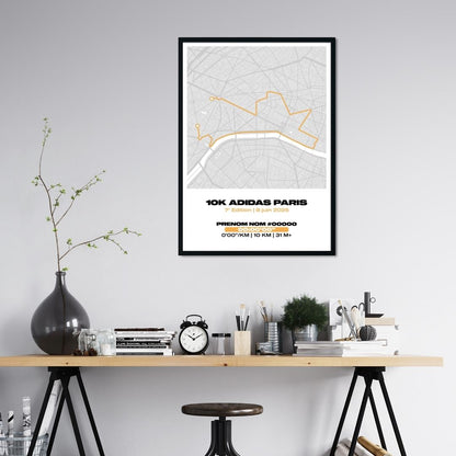 Affiche personnalisée 10K Adidas Paris 2025