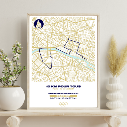 Affiche personnalisée 10KM pour tous JO Paris 2024