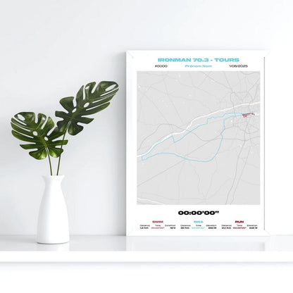 Affiche personnalisée Ironman 70.3 Tours