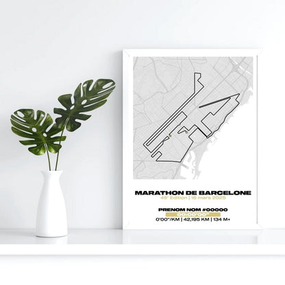 Affiche personnalisée Marathon de Barcelone
