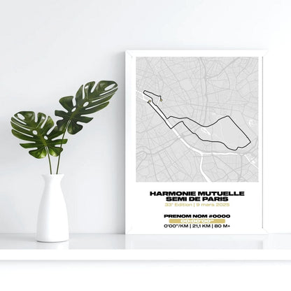 Affiche personnalisée Semi-Marathon de Paris