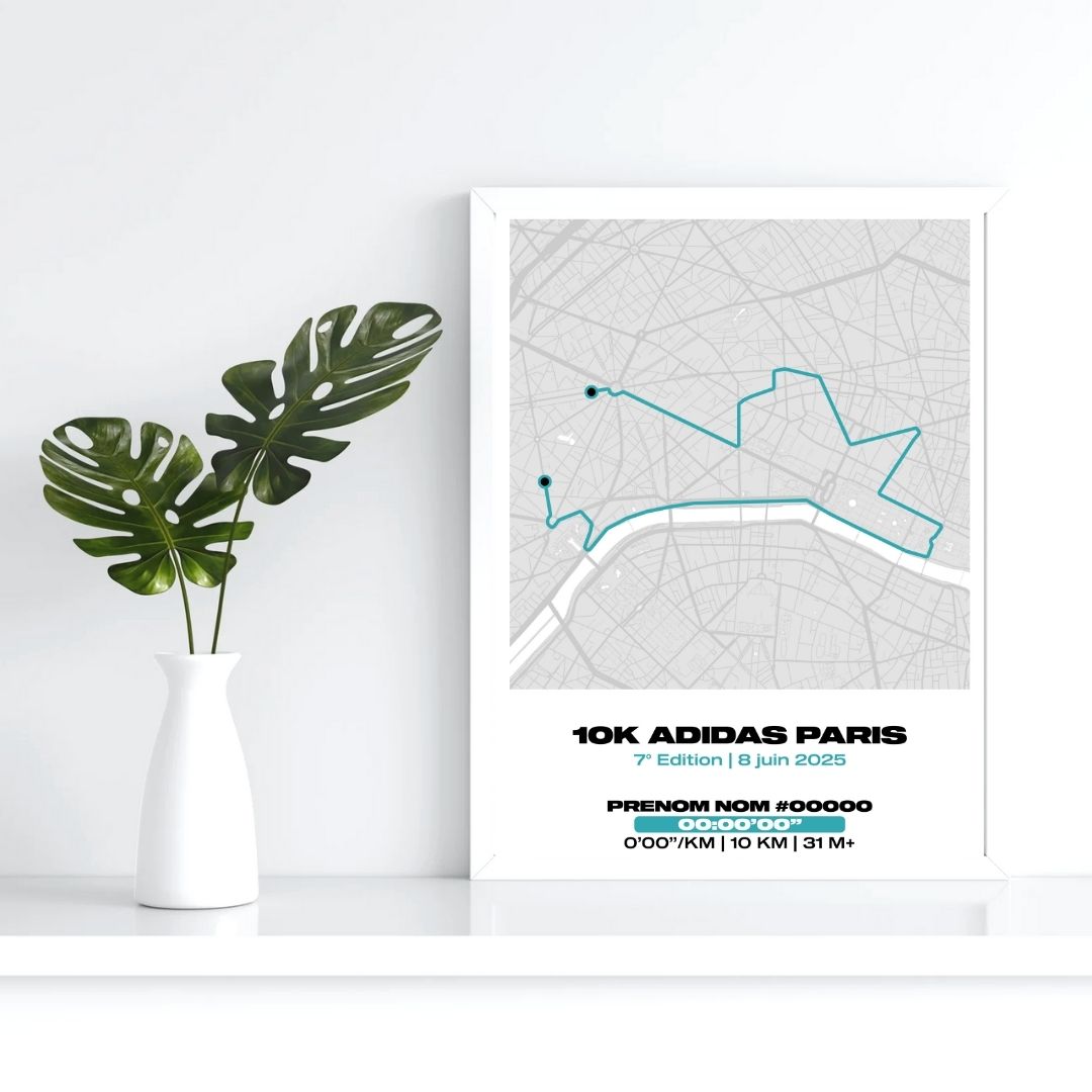 Affiche personnalisée 10K Adidas Paris 2025
