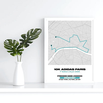 Affiche personnalisée 10K Adidas Paris 2025
