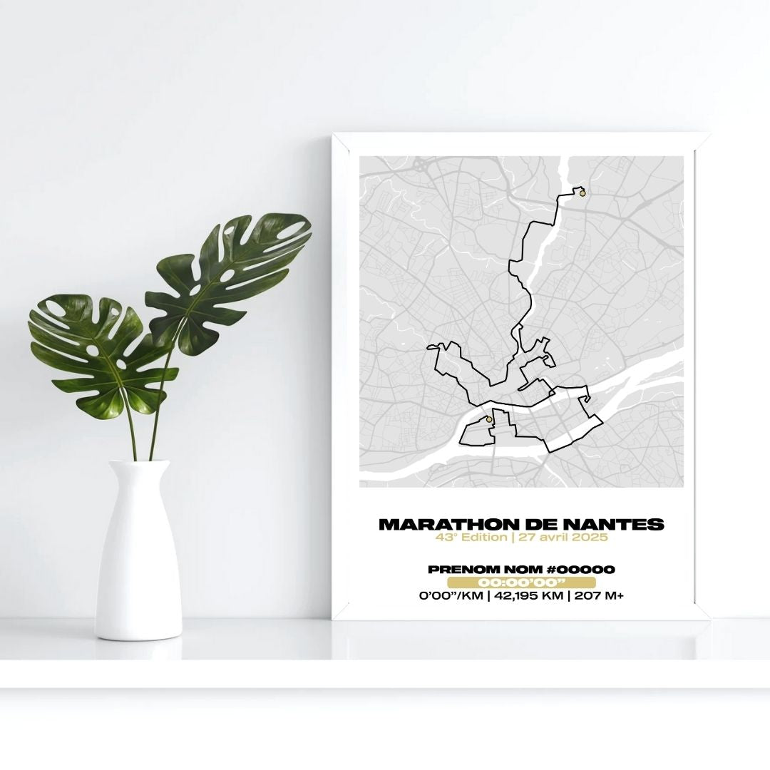Affiche personnalisée Marathon de Nantes