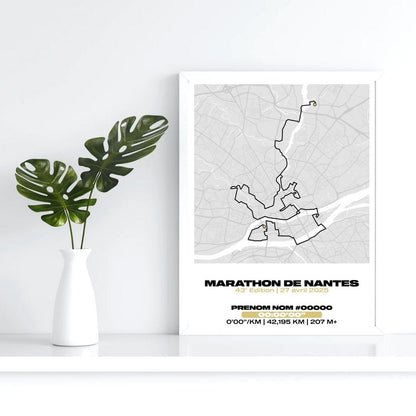 Affiche personnalisée Marathon de Nantes
