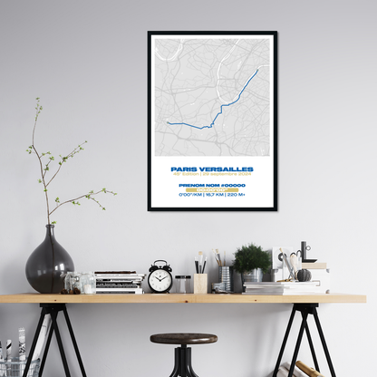Affiche personnalisée Course Paris - Versailles