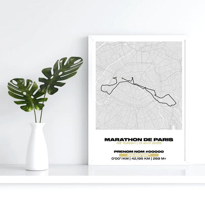 Affiche personnalisée Marathon de Paris 2025