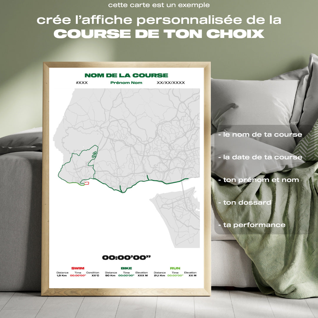 Affiche personnalisée Triathlon sur mesure