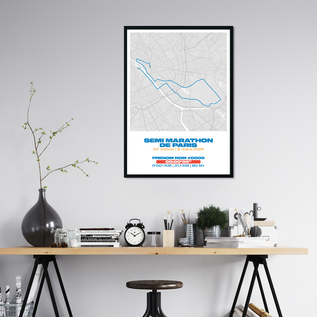 Affiche personnalisée Semi-Marathon de Paris 2026